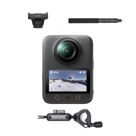 Pack DJI Osmo 360 pour vélo de route (vue arrière)