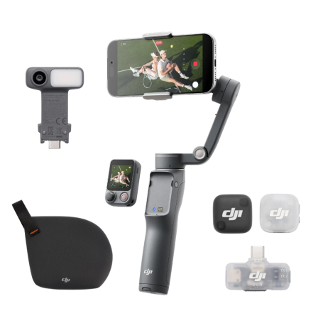 DJI Osmo Mobile 8 Creator Combo : stabilisateur smartphone + micro DJI Mic Mini 2