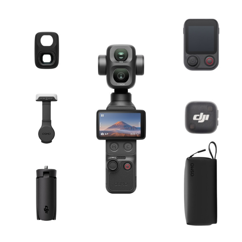 DJI Osmo Pocket 4P Vlog Combo | Caméra 4K stabilisée avec accessoires