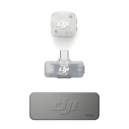 DJI Mic Mini 2S - micro avec récepteur pour smartphone