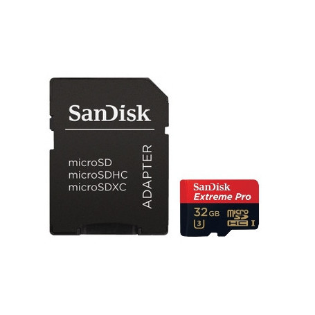 Carte microSDHC Extreme Pro 32Go Classe 10 U3 - SanDisk