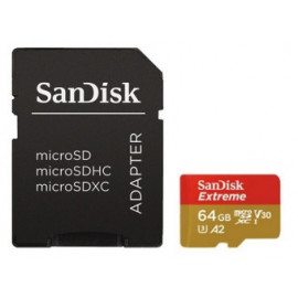 Carte SanDisk microSDXC Extreme 64Go V30 A2