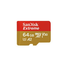 Carte SanDisk microSDXC Extreme 64Go V30 A2