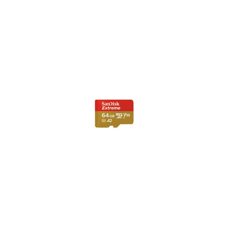 Carte SanDisk microSDXC Extreme 64Go V30 A2