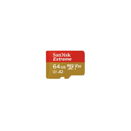 Carte SanDisk microSDXC Extreme 64Go V30 A2