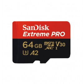 Carte microSDXC SanDisk Extreme PRO 64 Go V30 U3 A2