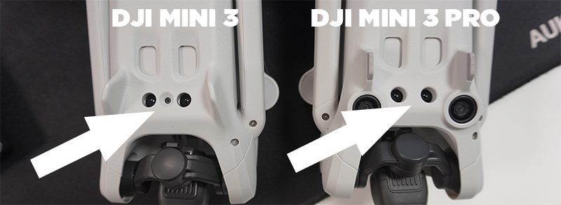 Différence détecteur bas (DJI Mini 3 vs Mini 3 Pro)