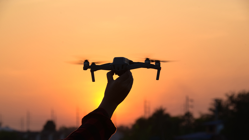 Drone DJI (coucher de soleil)