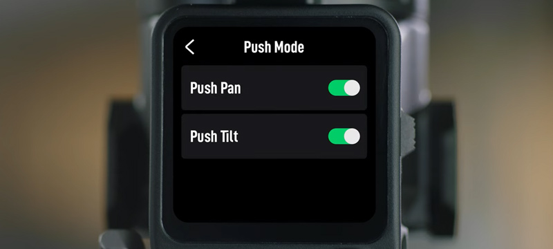 Paramètres Push Mode - stabilisateur DJI RS 3 / RS 3 Pro