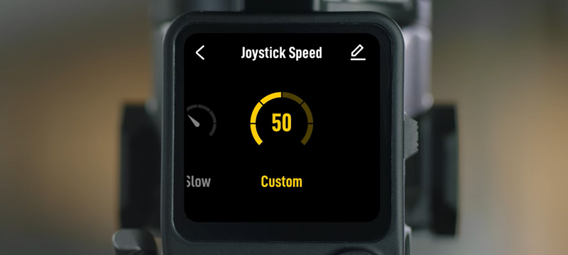 Réglage vitesse joystick (Personnalisé) - stabilisateur DJI RS 3 / RS 3 Pro