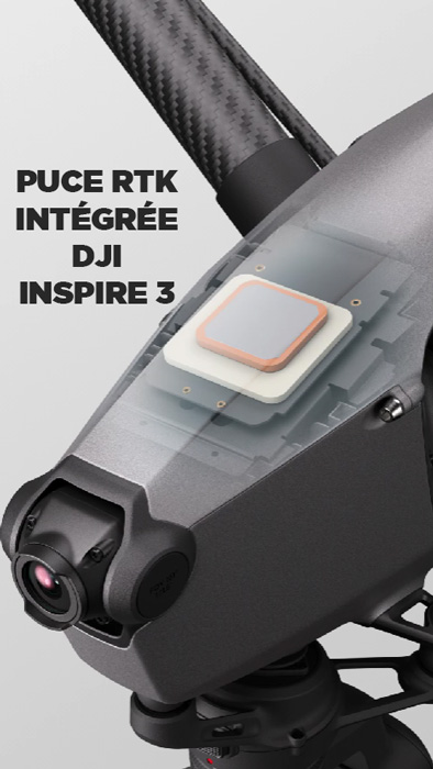 Puce RTK intégrée au DJI Inspire 3