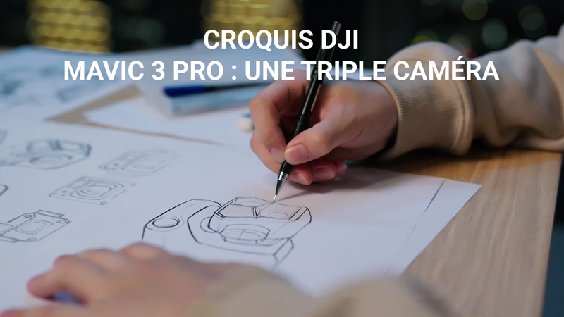 La conception de la triple-caméra du drone DJI Mavic 3 Pro