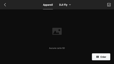 Galerie d'image de l'application DJI Fly
