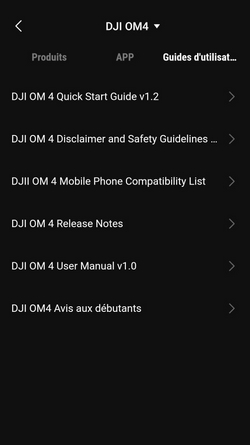 Application Mobile DJI Mimo : Guides d'utilisateurs