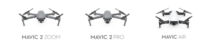 Gamme de drones Mavic