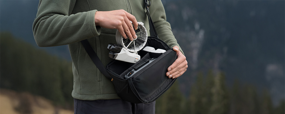 DJI Flip and its carrying case