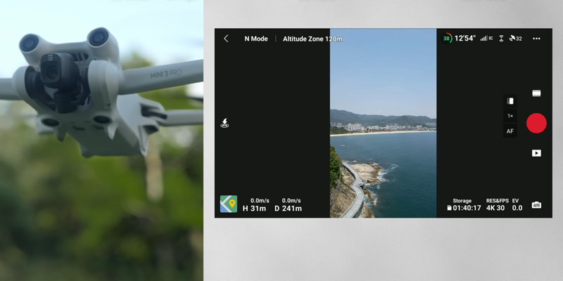 Mode Vertical du Drone DJI Mini 3 Pro