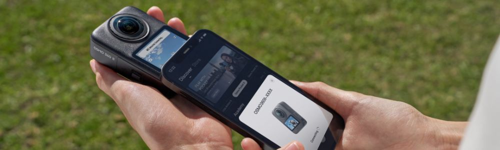 Connexion NFC entre DJI Omso 360 2 & smartphone