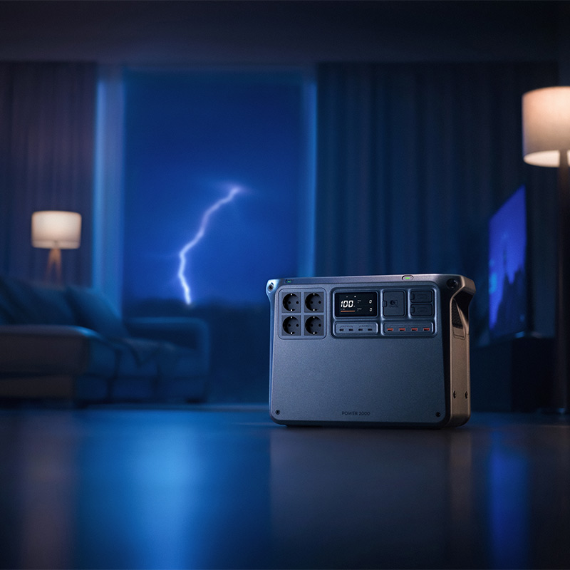 DJI Power 2000 utilisée lors d'une coupure de courant à domicile