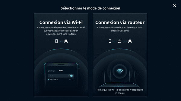 DJI Robomaster S1 - Connexion Wifi ou Routeur