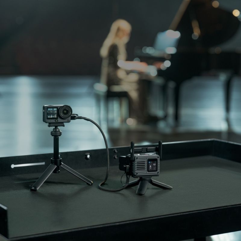 DJI SDR Transmission 2 utilisé avec une actioncam