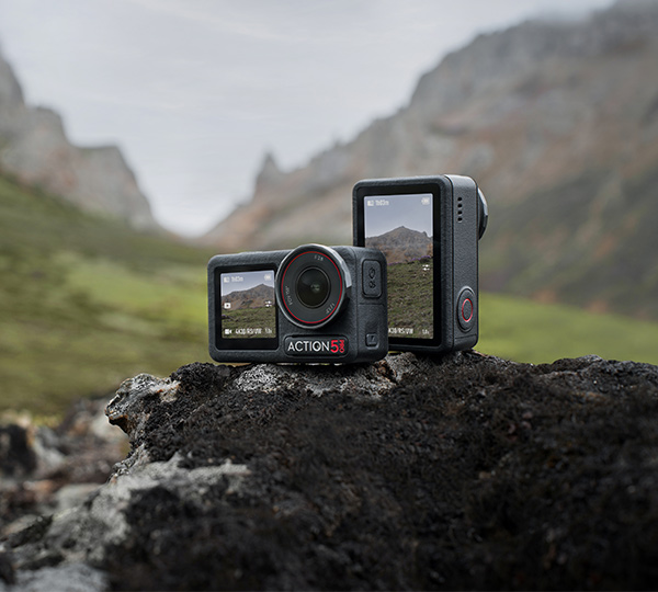 DJI Osmo Action 5 Pro en format horizontal et vertical
